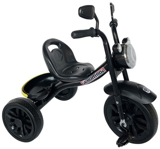 Велосипед 3-х колесный, фара, свет/звук, шины EVA, черн.