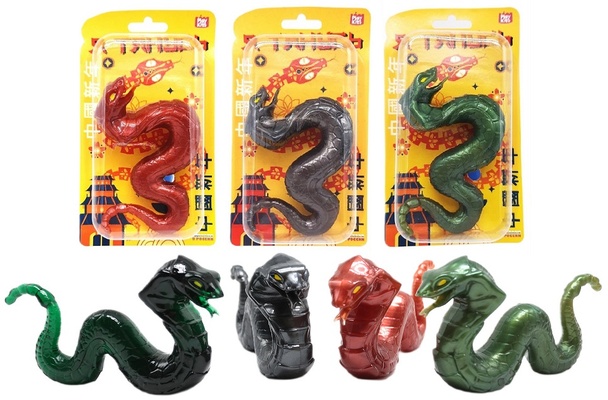 Тянущаяся фигурка "Змея", ассорти, блистер