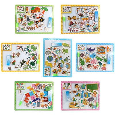 Доска магнитная с пазлами "Собери сам", в асс., 30*22,5 см