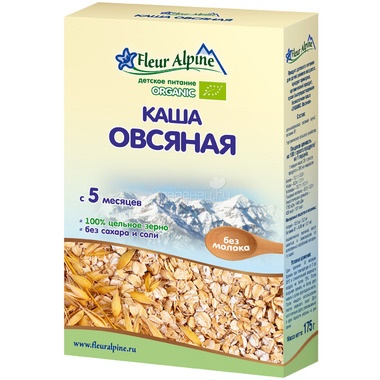 Флёр Альпин Каша Органик овсяная  с 5 мес. 175 гр /6