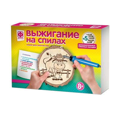 367203 Выжигание на спилах Ковбой Джо