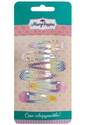 Набор заколок клик-клак "Русалка" 6шт