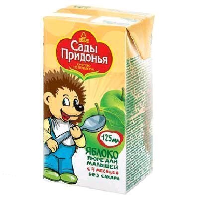 Пюре Сады Придонья яблоко 125 гр./18