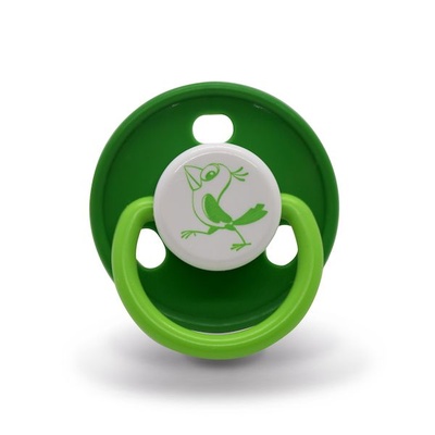Пустышка классическая латексная 0-6мес.,Галчонок, зелен.