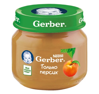 Пюре Гербер Персик с 4-х мес. (80 г.)