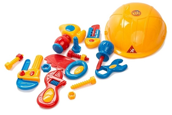 Набор строит. инструментов "Самоделкин" пласт. в сетке