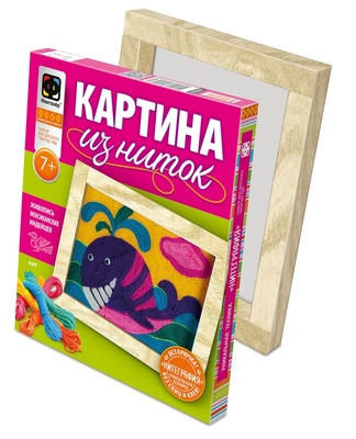 409001 Картина из ниток Кит