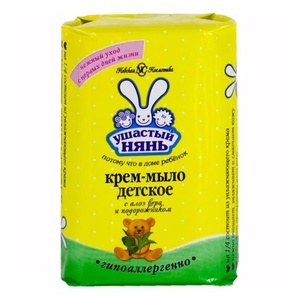 Мыло-крем алоэ и подорожник Ушастый нянь 90г