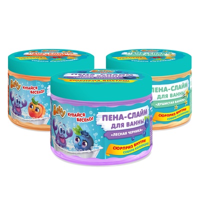 Пена-слайм для ванны детская серии "С сюрпризом" 