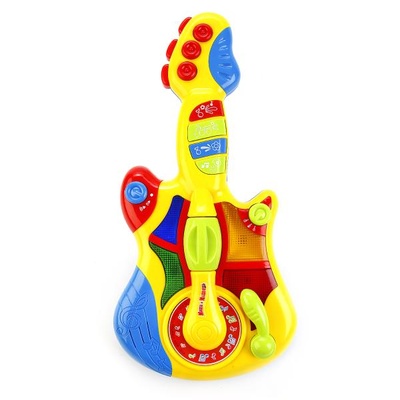 Электрогитара "Маша и Медведь" на бат. свет+5 песен из м/ф