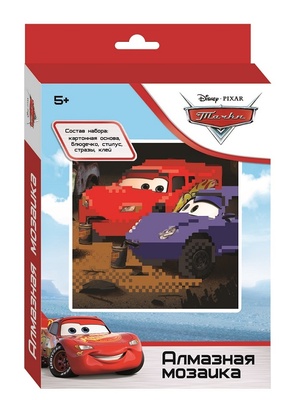 90794 Алмазная мозаика "Тачки-1" 15*15см