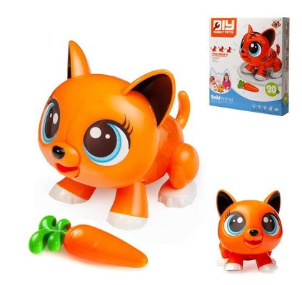 Робот-конструктор"Тигренок" (ходит за морковкой), со световыми и звуковыми эффектами