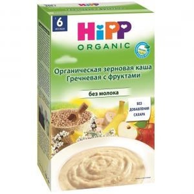 Каша Хипп гречка,фрукты с 6 мес 250г