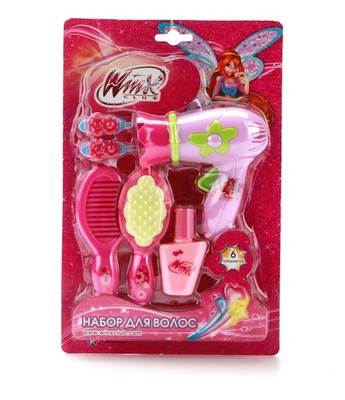 Набор аксессуаров д/девочек "Winx" с феном, 6 предметов