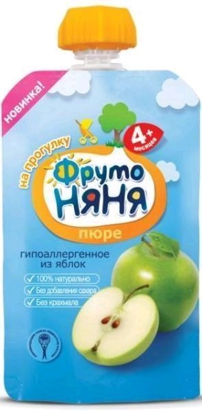 Пюре Фруто Няня яблоко натуральное 90г