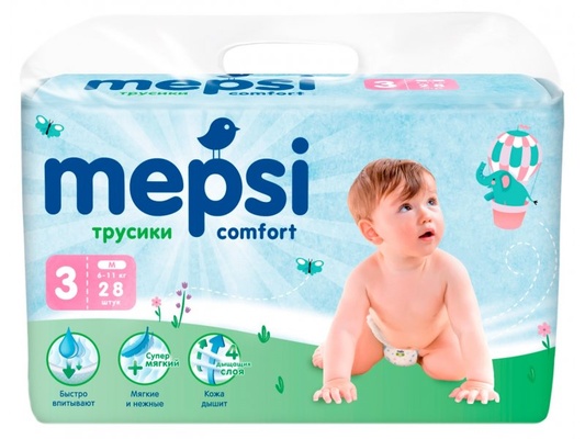 Подгузники трусики детские Mepsi M (6-11 кг.) 28 шт.