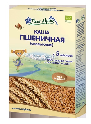 Флёр Альпин Каша Органик пшеничная с 5 мес. 175 гр /6