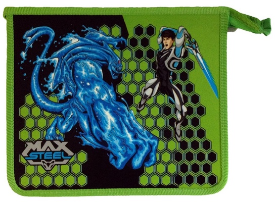 85871 Папка для тетрадей "Max Steel", формат А5, пластик, на молнии