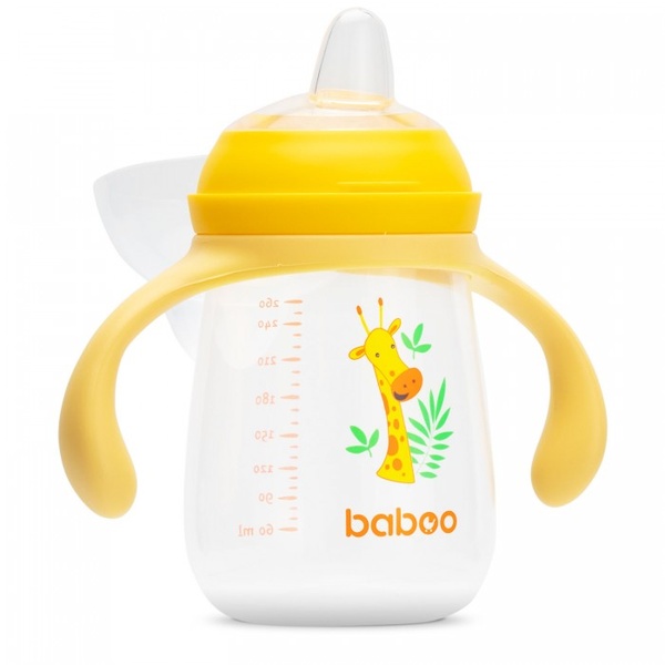 Кружка -поильник с силикон. носиком 260 мл. желт. Safari