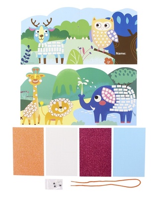 Картина из пиксельной мозаики "Дикие животные"