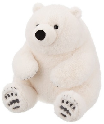 Полярный мишка с мягкими коготками, 23 см