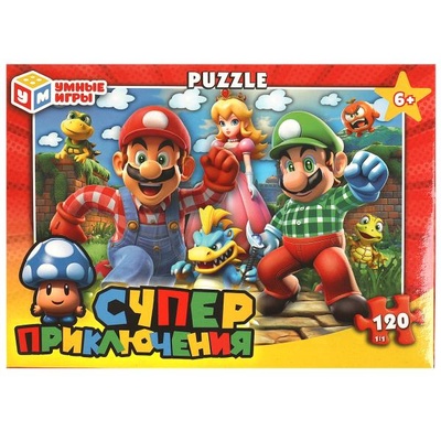 Пазлы 120Д "Суперприключения"