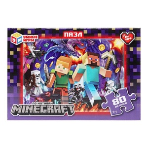 Пазлы 80Д "По мотивам Minecraft"