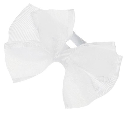 Аксессуары д/девочек бант на резинке белый