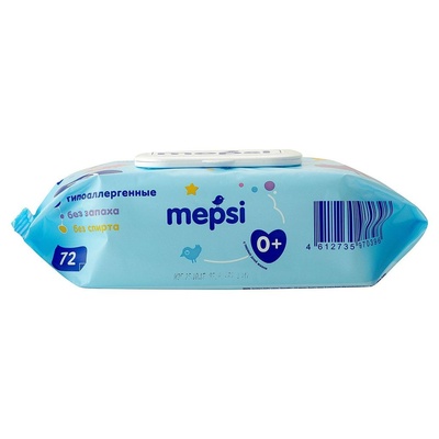 Mepsi Салфетки влажные гипоаллергенные 72 шт.