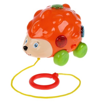 Каталка музыкальная "Ёжик" (50 стихов Маршака, песен, звуков., свет), в кор., на бат.