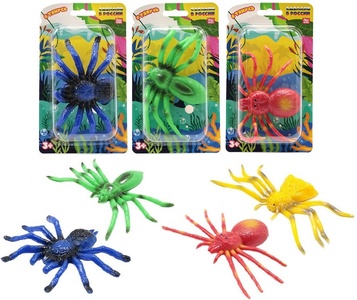 Тянущаяся фигурка "Пауки", ассорти, блистер