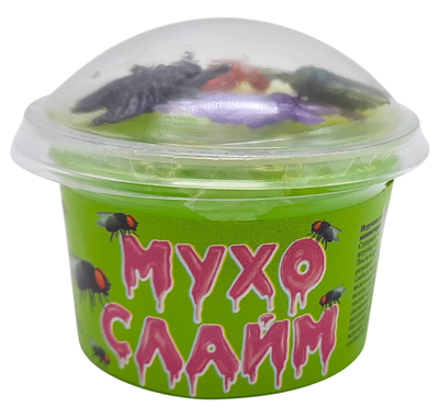 Слайм с миниатюрными фигурками 100 мл, ассорти, стакан,1/10