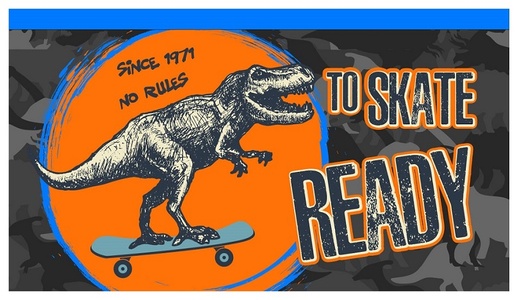 70157 Пенал плоский Дино-раптор, размер 20,5*10,8 см, на молнии, полиэстер, 210D