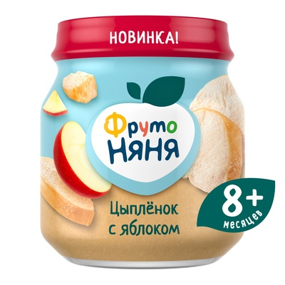 (БЗМЖ) Пюре Спеленок творог,яблоко 125 гр/18