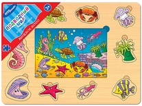 Игра из дерева "Весёлое лото. Подводный мир"