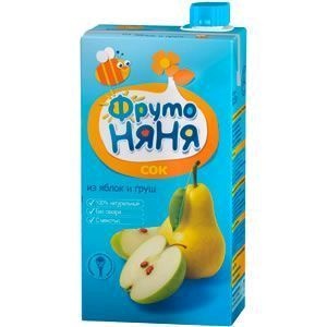 Сок Фруто Няня яблоко, груша с мякотью 0,5л
