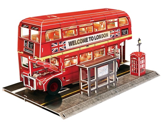 Лондонский автобус, 161 деталь, с LED-подсветкой