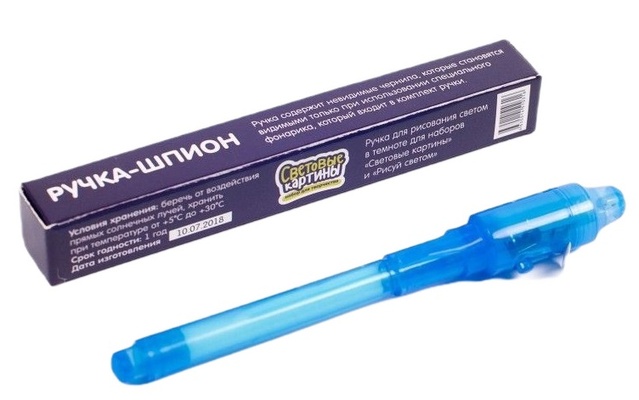 Ручка-шпион "Световые картины" синяя