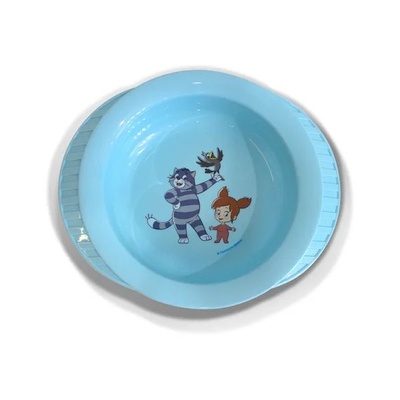 Тарелка пласт. глубокая на присоске 6 мес.+, 200 мл, голубой