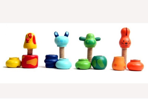 Пирамидка "Зверята" 4 шт.