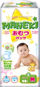 Трусики-подгузники "Maneki" 6-11 кг. (48 шт.)