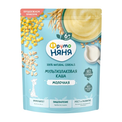 (БЗМЖ) Каша Gerber Молоко мультизлак. черника банан 180г/9
