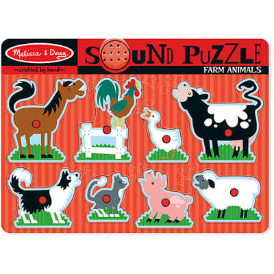 Деревянная рамка-вкладыш "Ферма" с кнопками