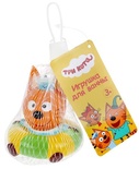 Игрушка для купания "Три кота" Коржик на круге в сетке 
