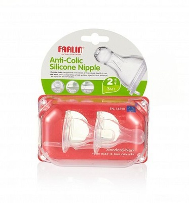 Соска 3, силикон, средний поток 2шт.(стандарт. горлышко)