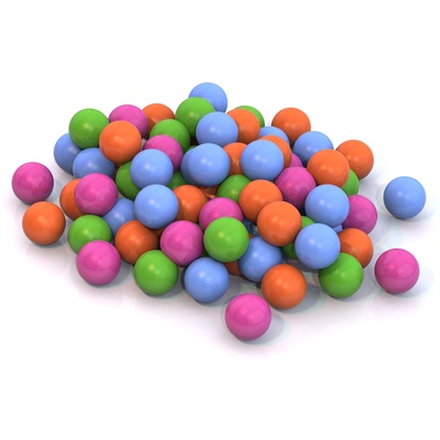 Шарики Д6см (100 шт. в сетке) разноцветные