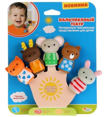 Пальчиковый театр "Животные леса" 5 шт. блист.