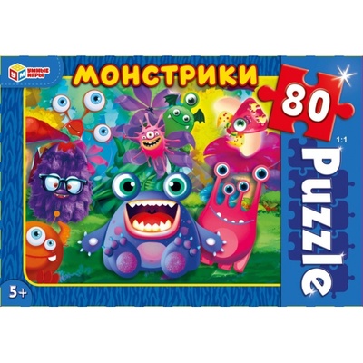 Пазлы 80Д "Монстрики"
