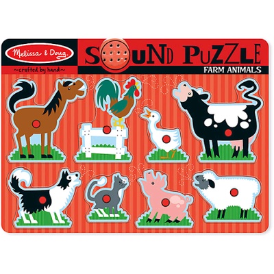 Деревянная рамка-вкладыш "Ферма" с кнопками