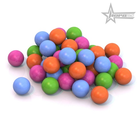 Шарики Д6 и 8см (100 шт. в ассорт. в сетке)